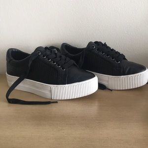 Halogen Platform Leather Sneakers